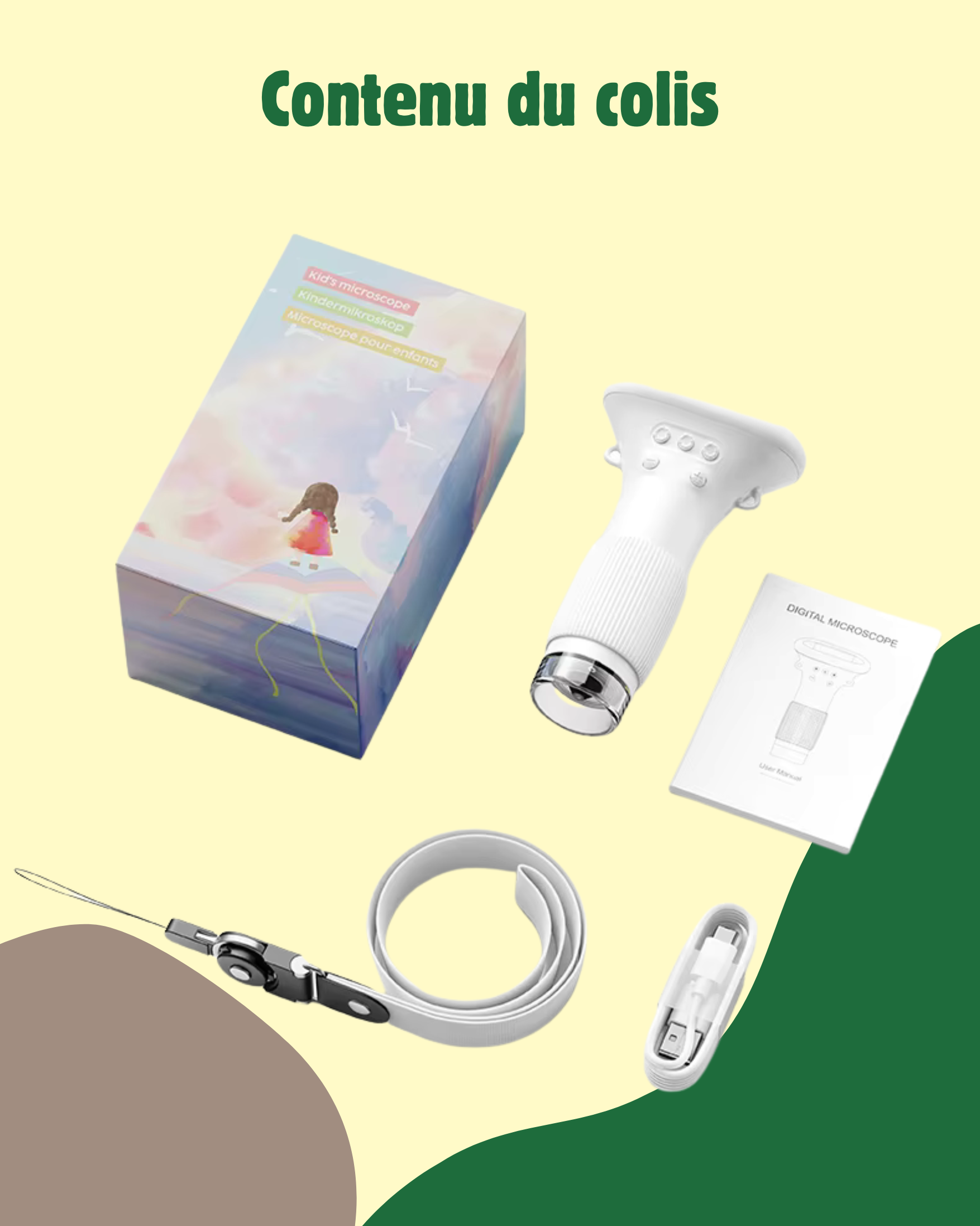 Microscope éducatif 1000X photo et vidéo