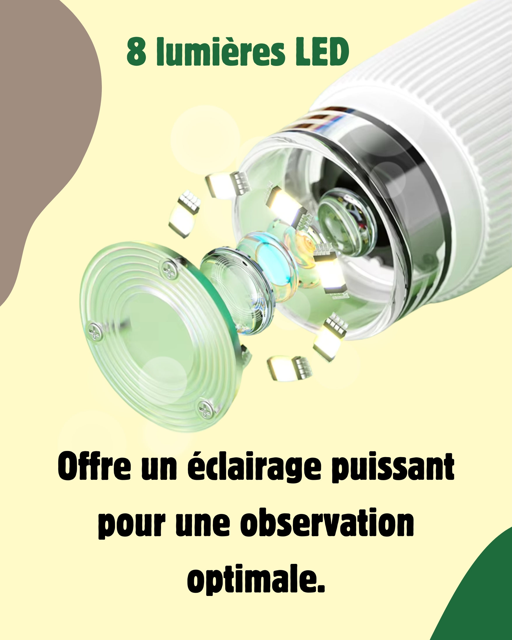 Microscope éducatif 1000X photo et vidéo